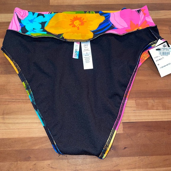 Sundazed Cora Floral-Print High-Waist Bikini Bottoms Medium - Picture 6 of 9